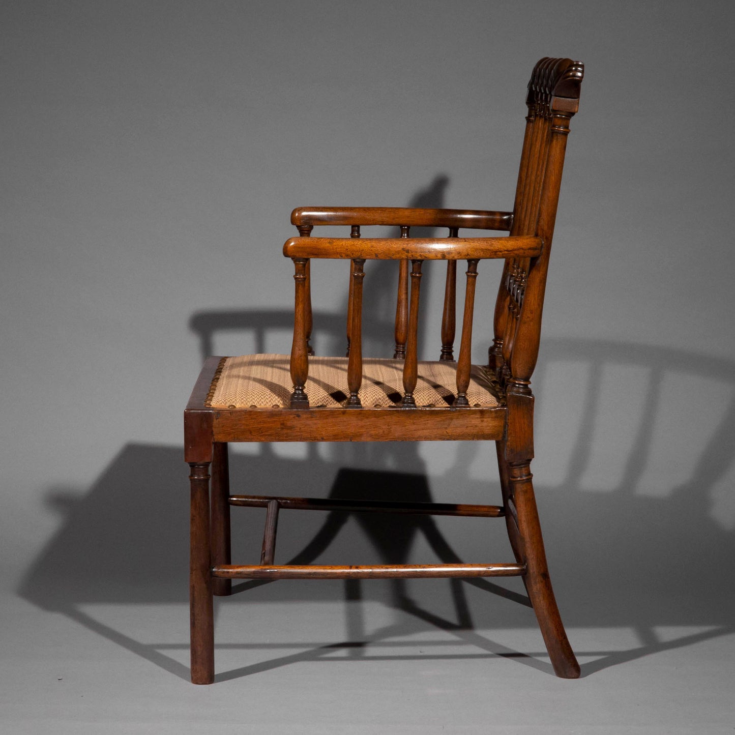 Unusual George III 'Gothick' Open Armchair