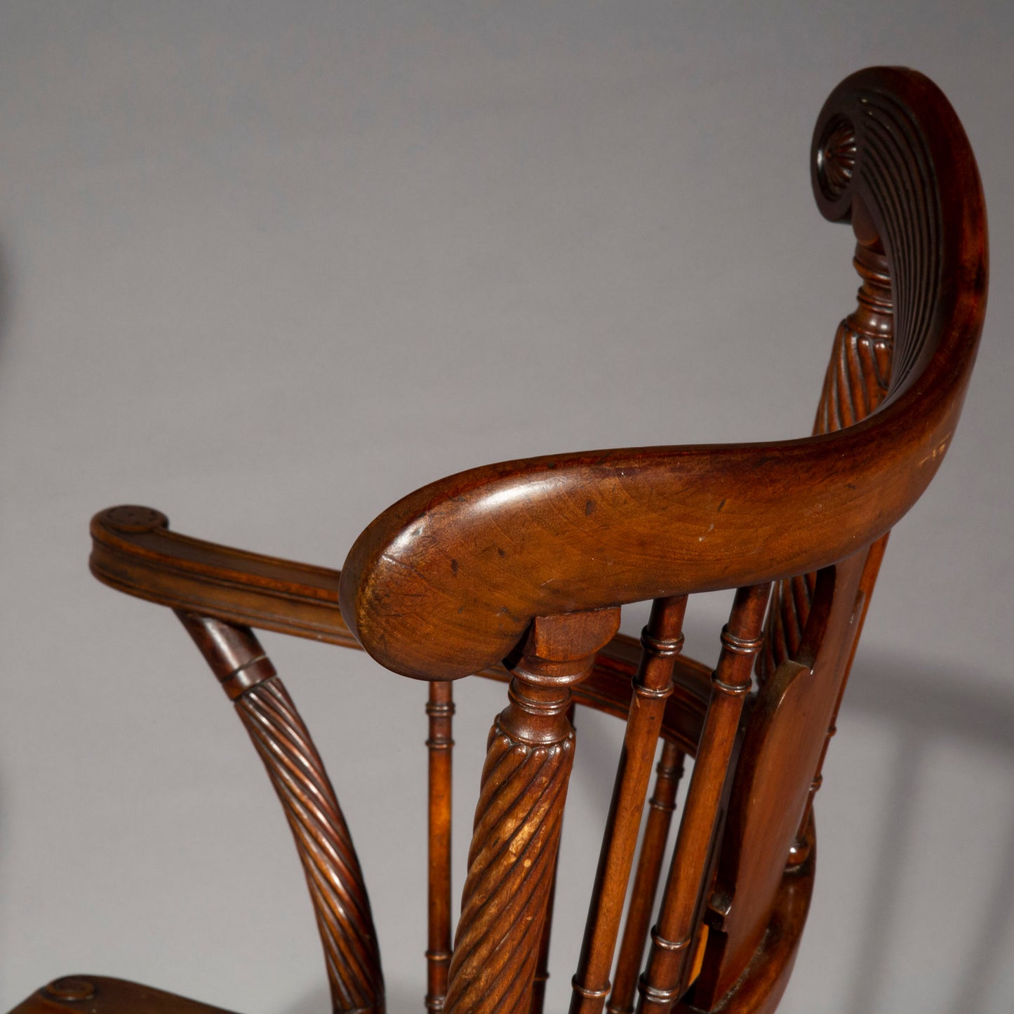 Fine Pair of Arts and Crafts Mahogany Windsor Armchairs