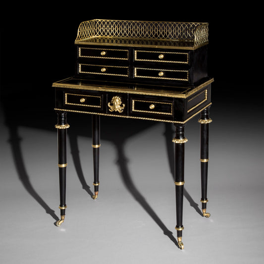 Regency Ebonised and Brass Mounted Desk, attributed to John McLean