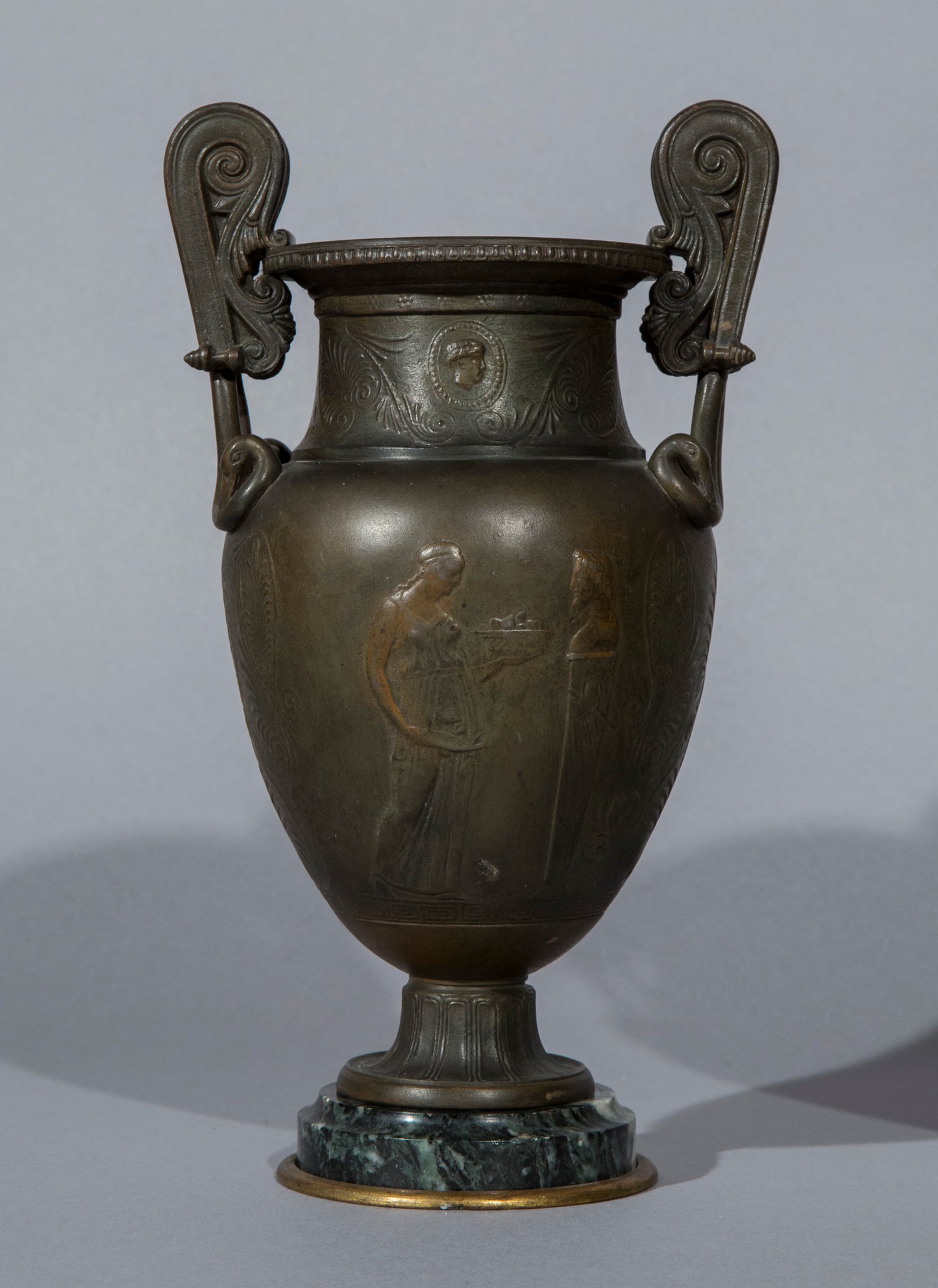 Pair of 19th Century Volute Krater Lamps
