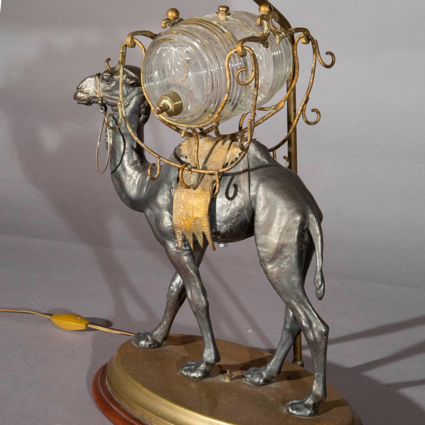 Unusual Napoleon III Camel Table Lamp