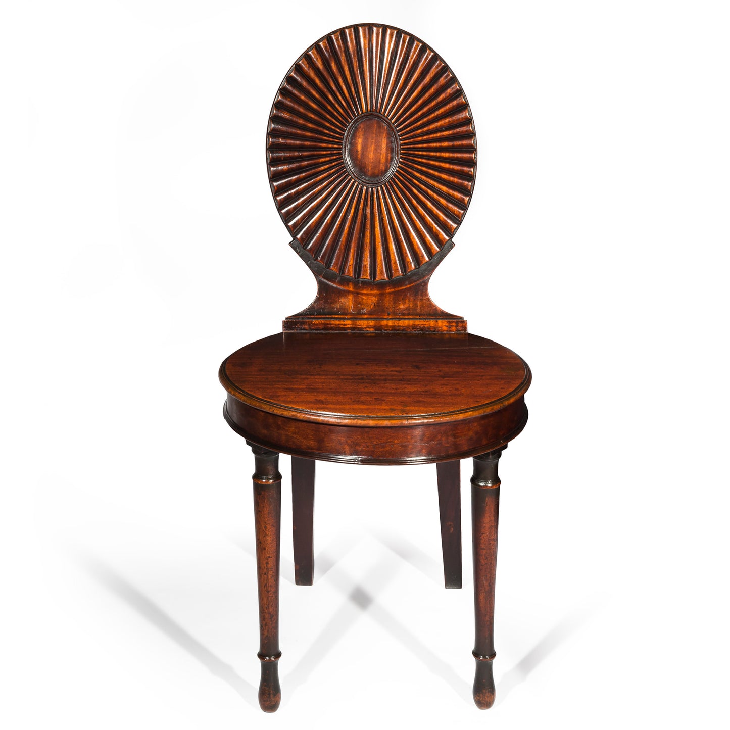 Fine Pair of George III Hall Chairs, Manner of Mayhew and Ince