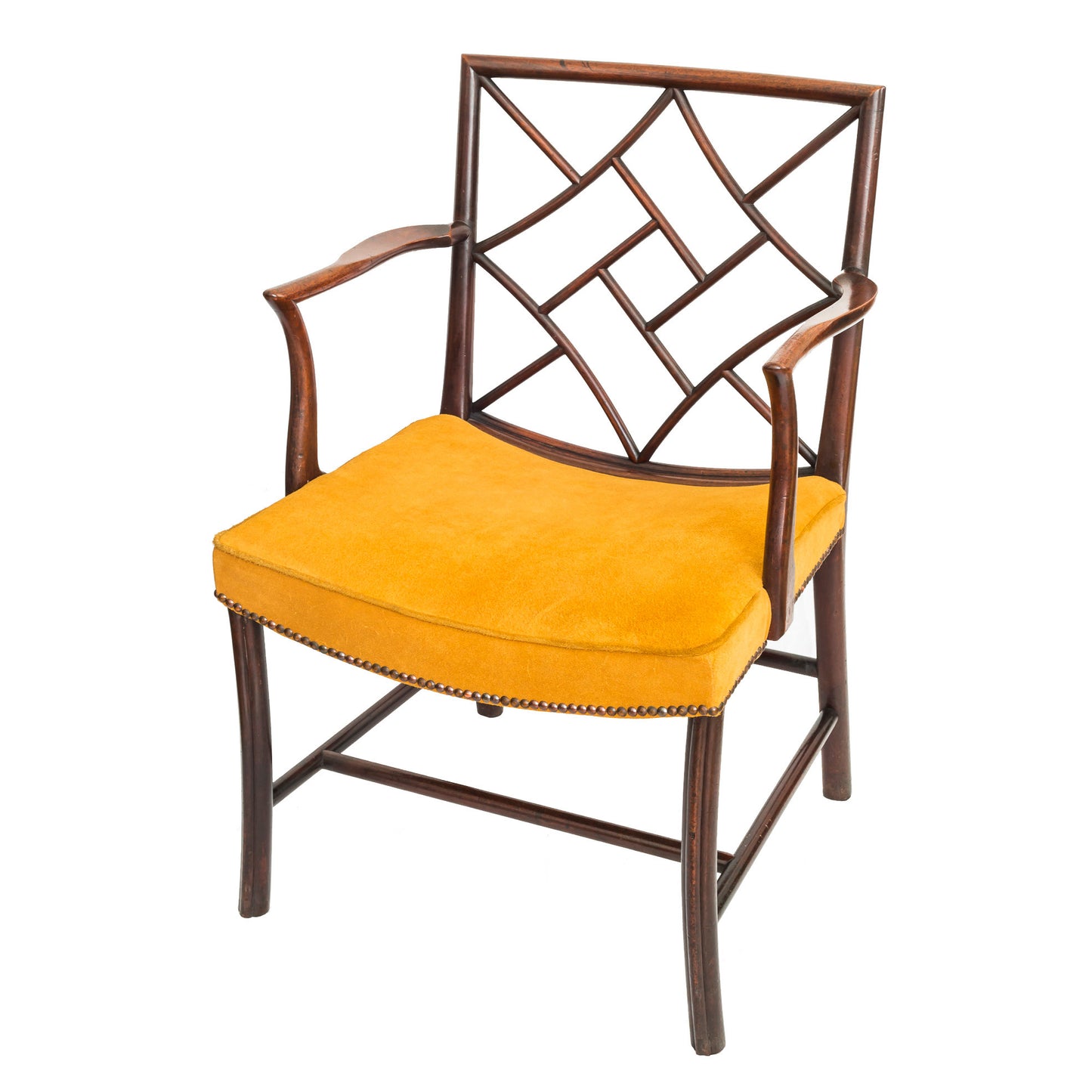 Close Pair Of George III Mahogany Cockpen Armchairs