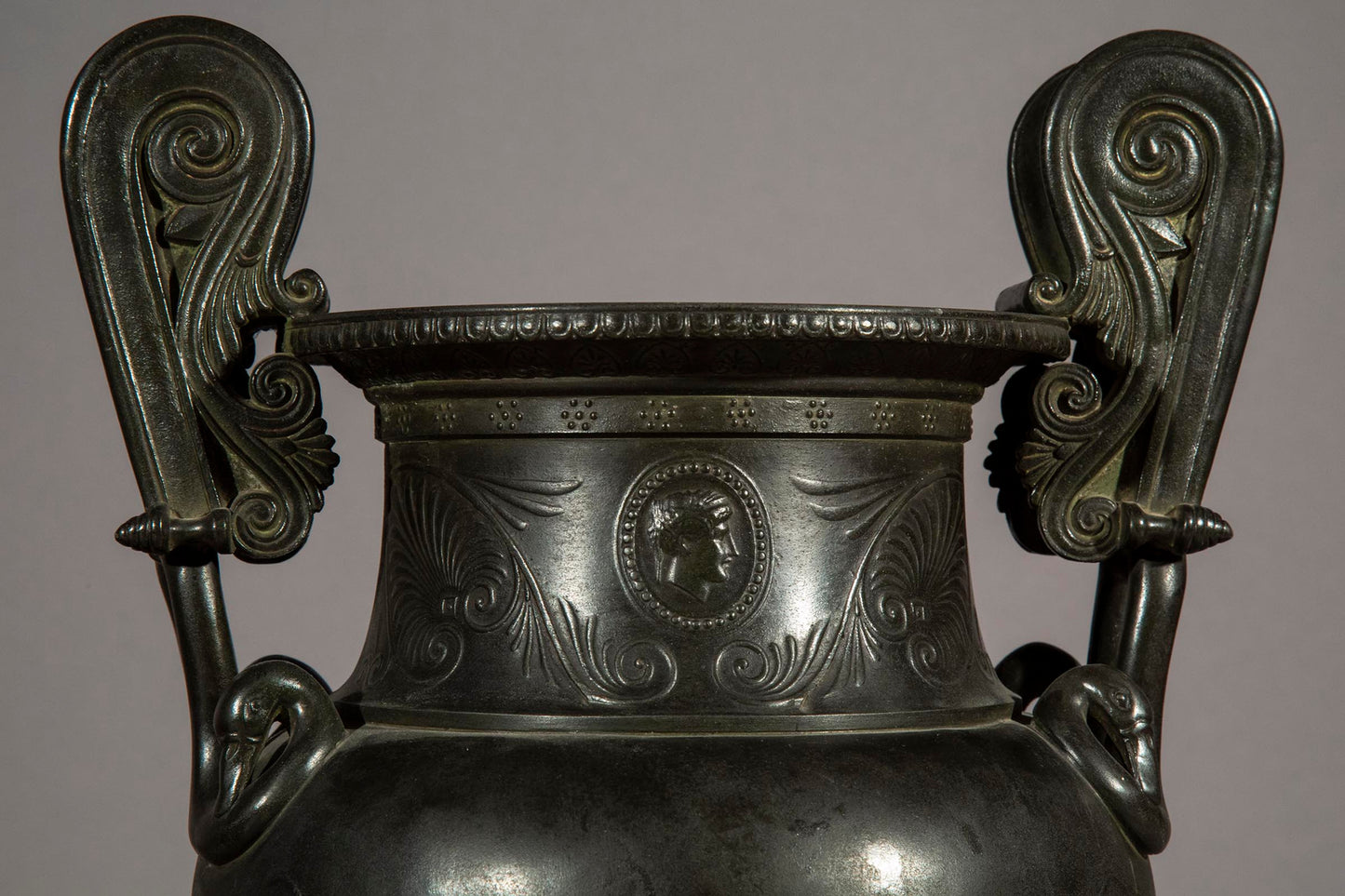 Pair of 19th Century Grand Tour Bronze Volute Kraters