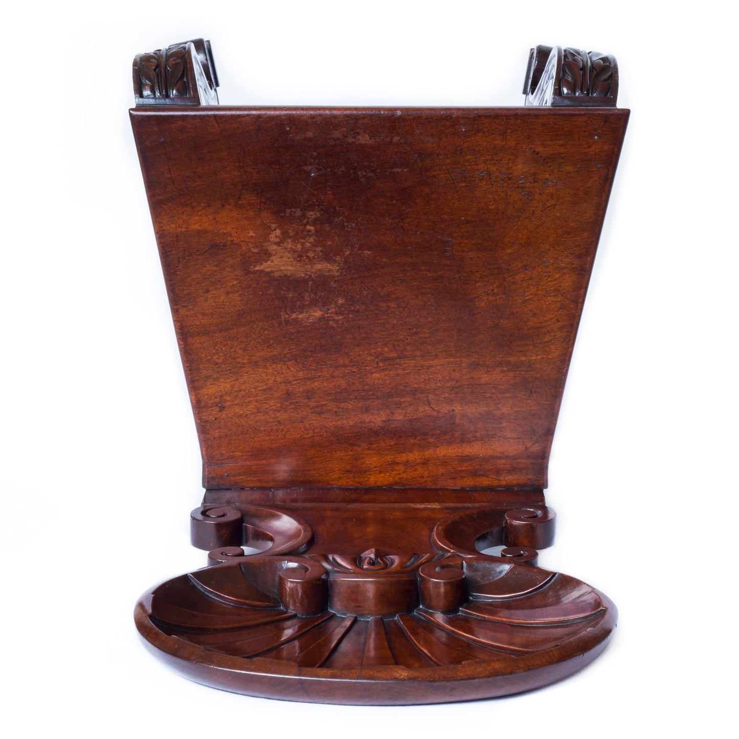 Rare Pair of Regency Scallop Back Hall Chairs