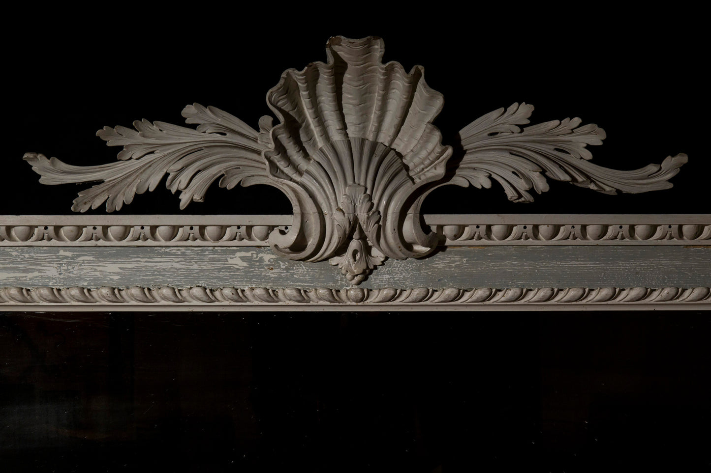 Antique Painted Palladian Overmantel Mirror