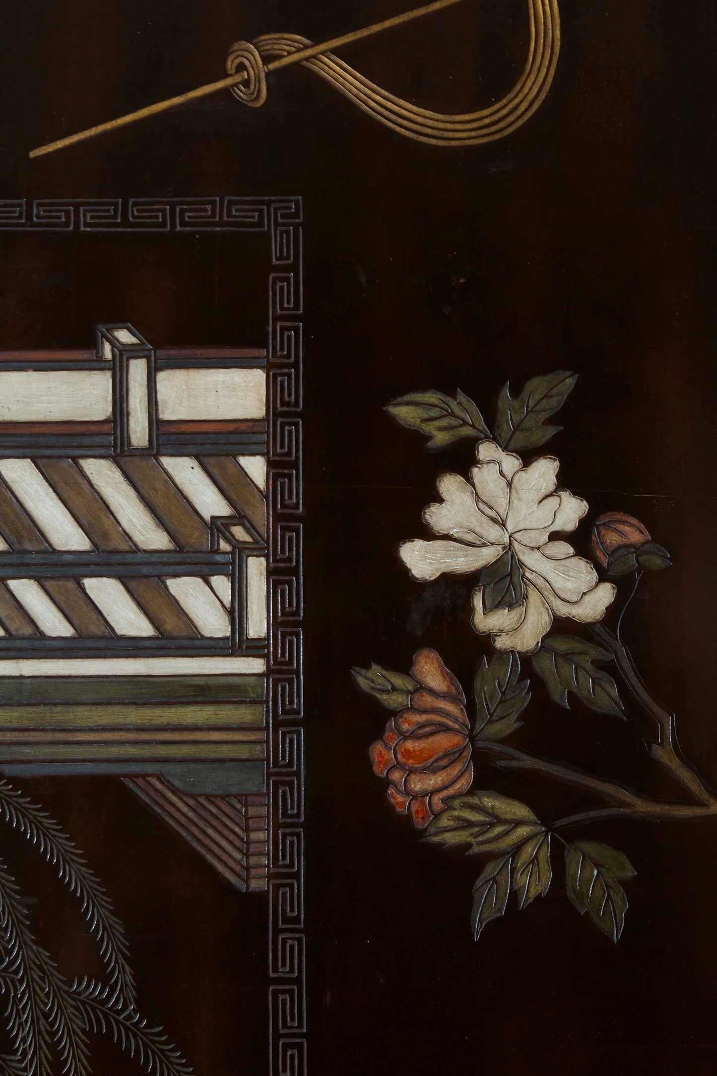Large Chinese Export Coromandel Lacquer Screen