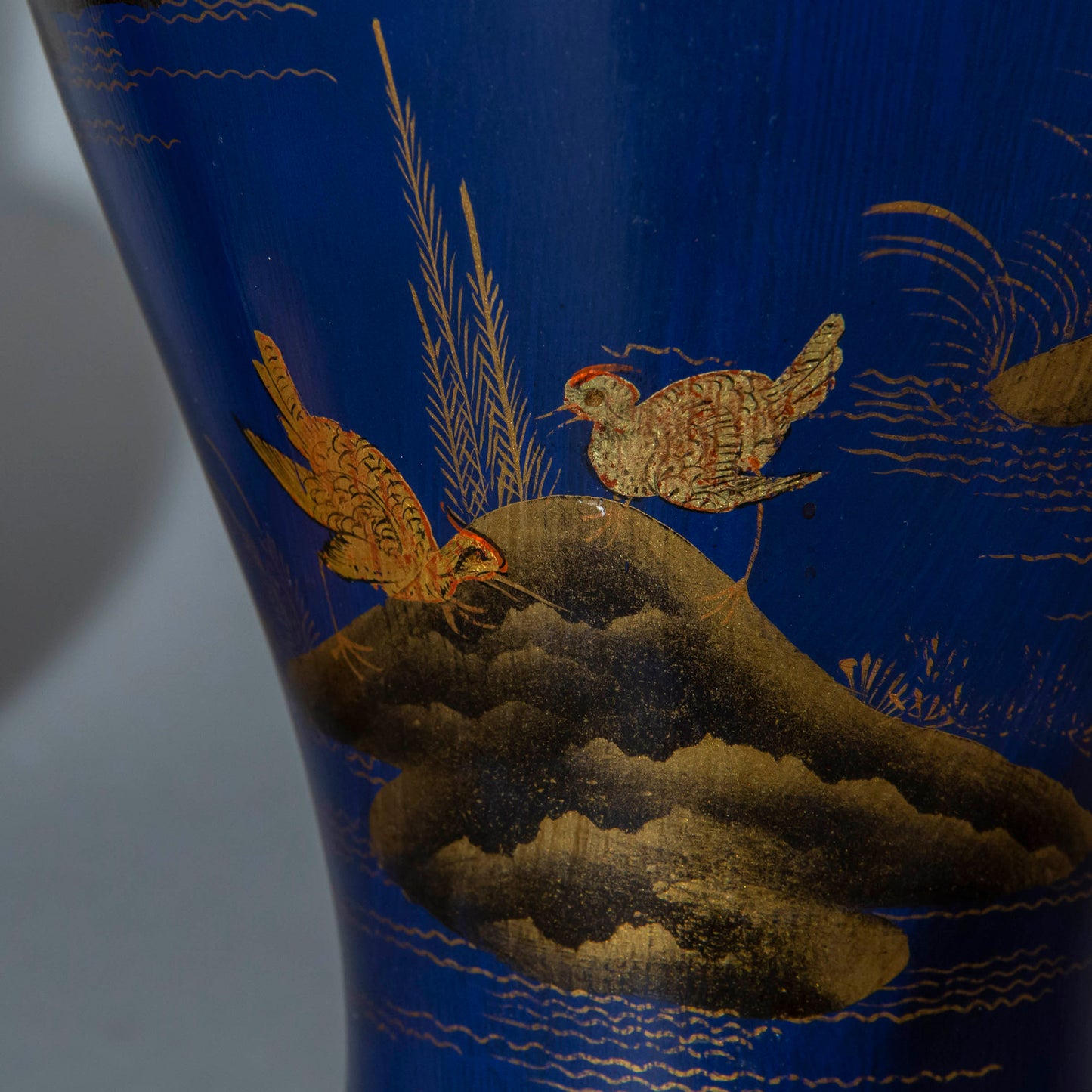 Pair of Blue Chinoiserie Vase Lamps