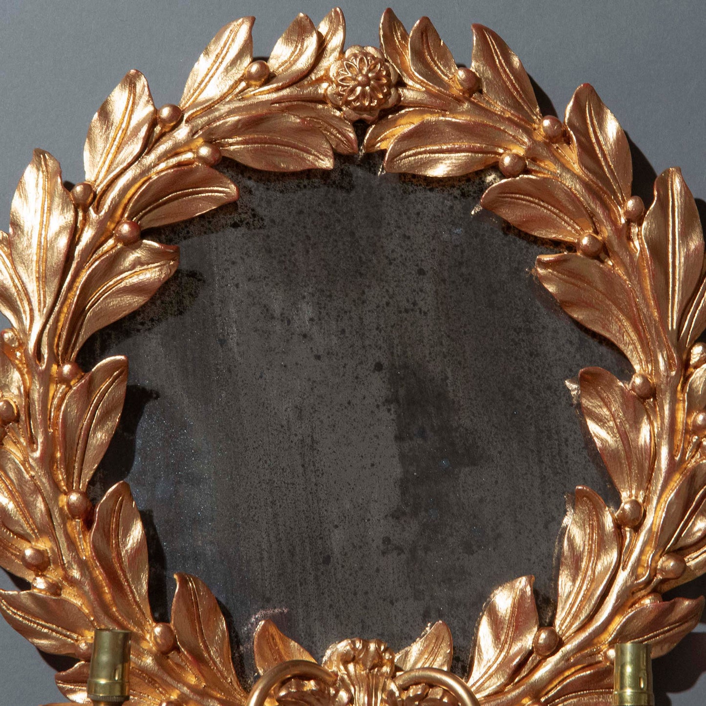 Pair of Laurel Wreath Wall Lights