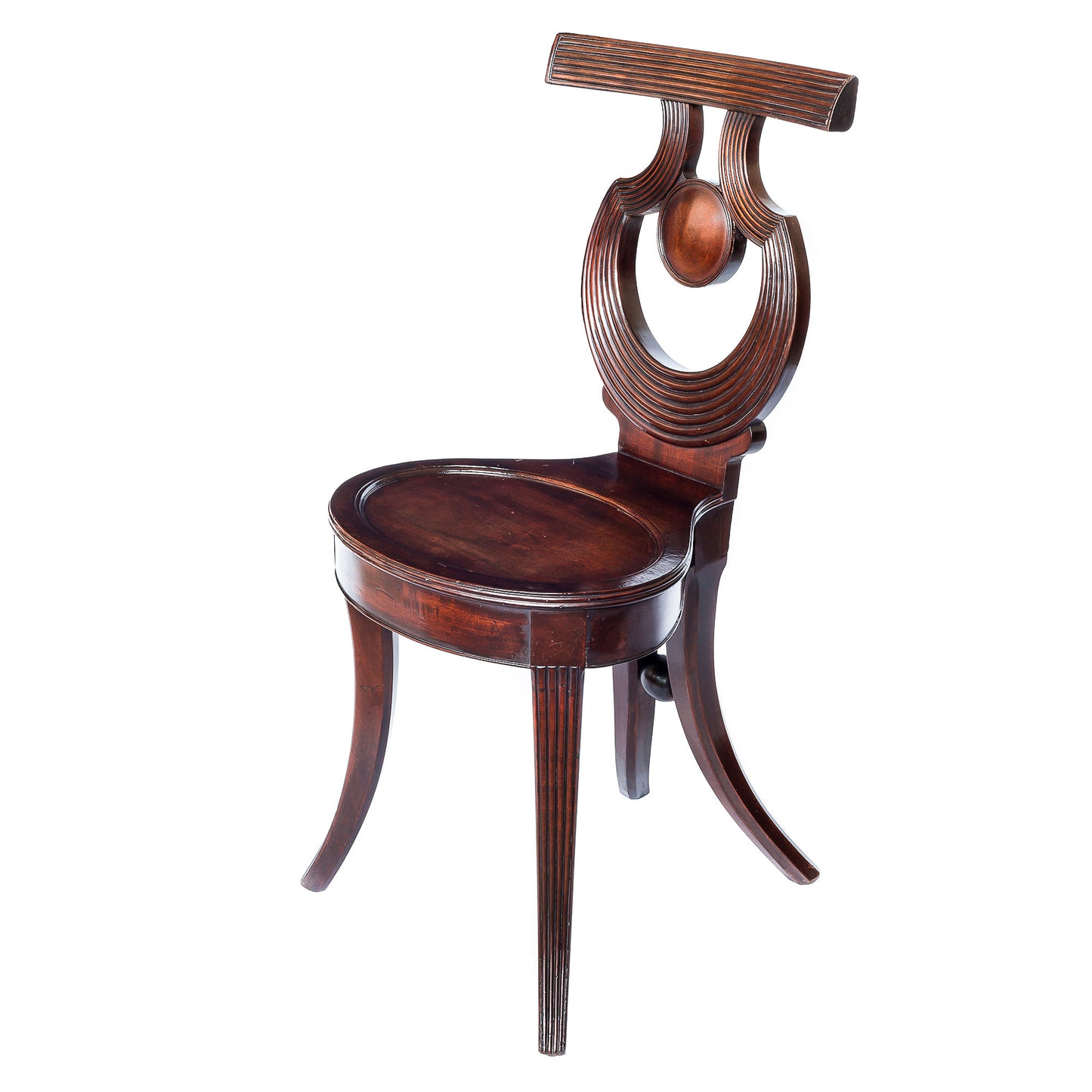 Fine George III Mahogany Hall Chair, in the Gillows Style