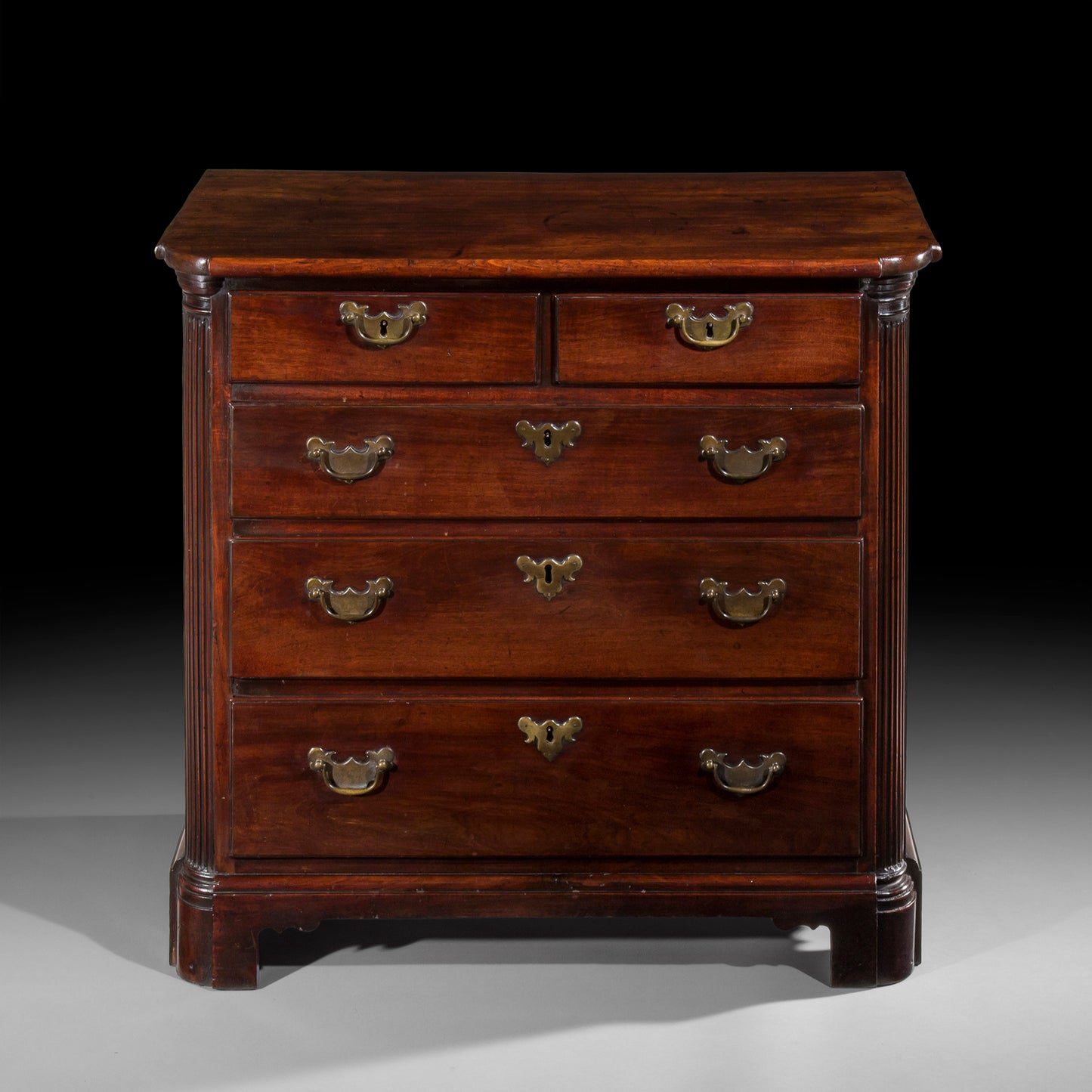 Fine George II Red Walnut Chest of Drawers