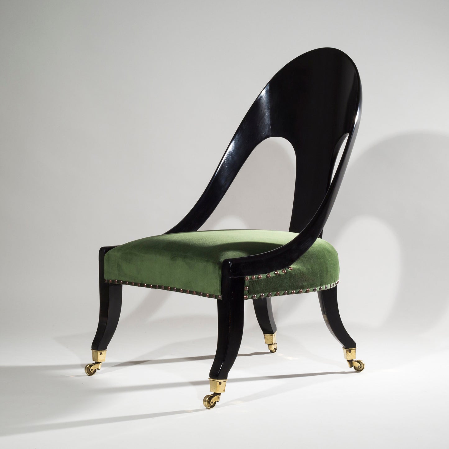 Regency Ebonised Klismos Slipper Chair
