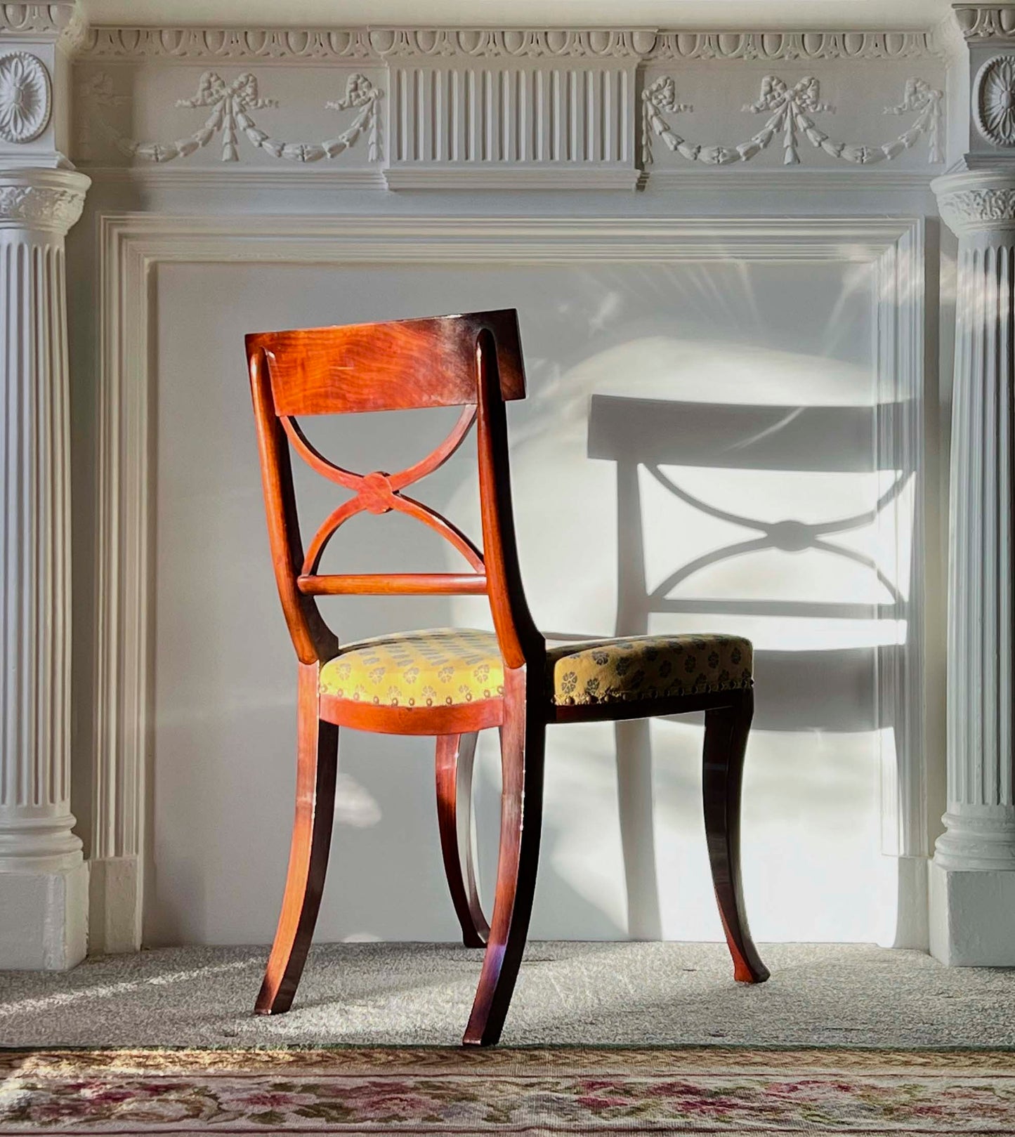 Set of Six Regency Klismos Dining Chairs, attributed to Gillows