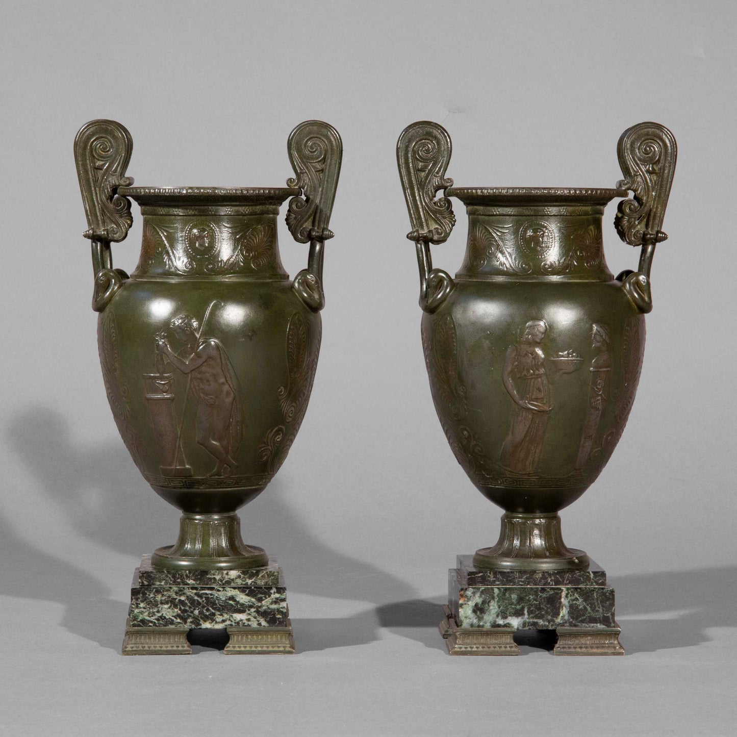 Pair of 19th Century Grand Tour Volute Kraters