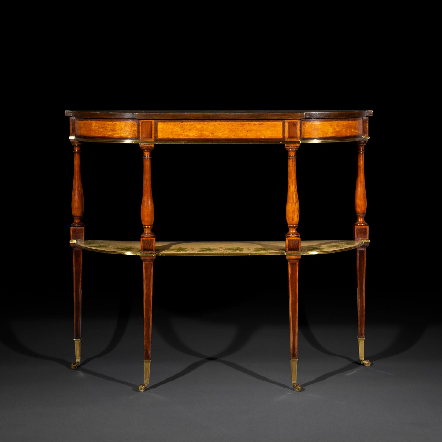 Pair of Satinwood and Painted Pier Tables