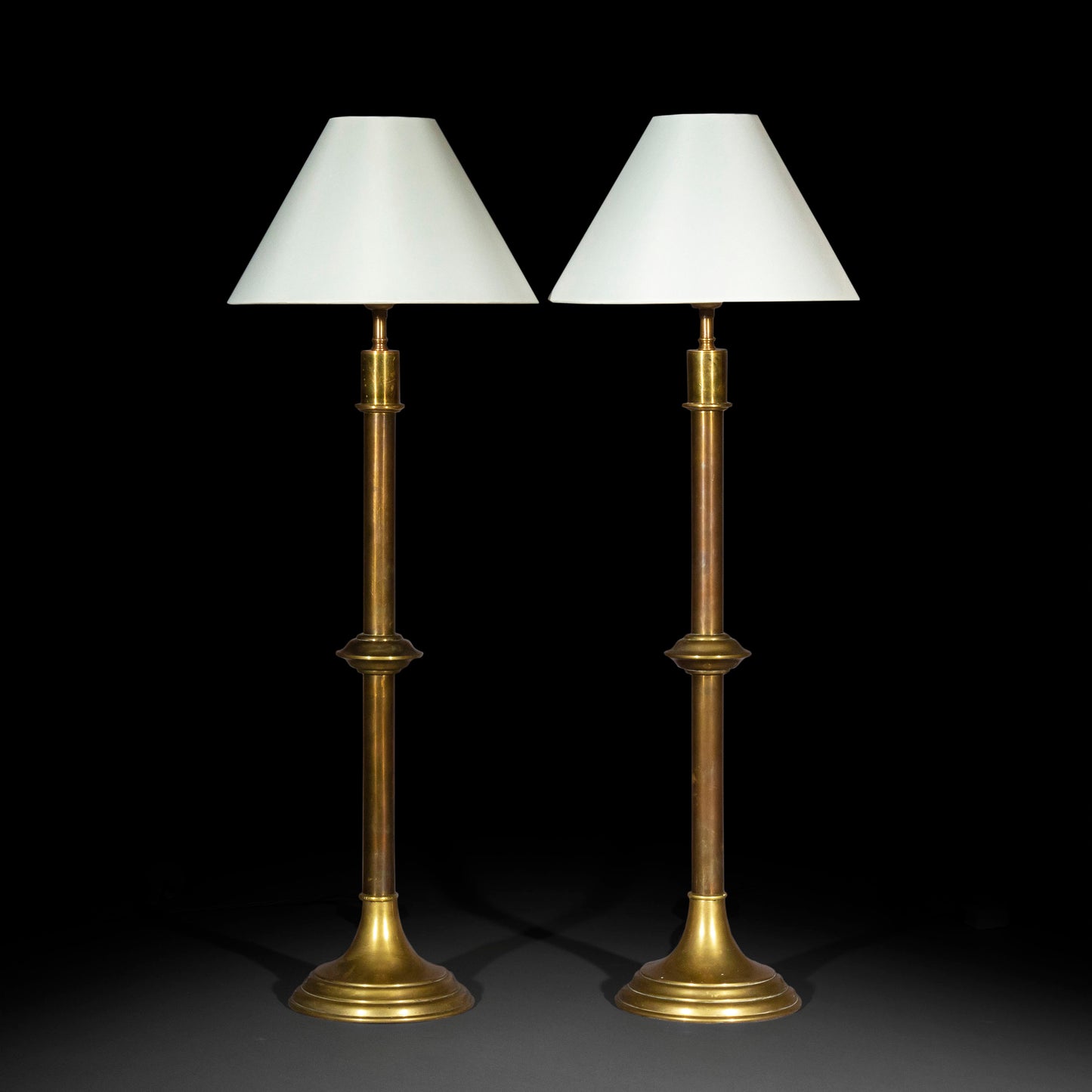 Pair of Tall Brass Table Lamps