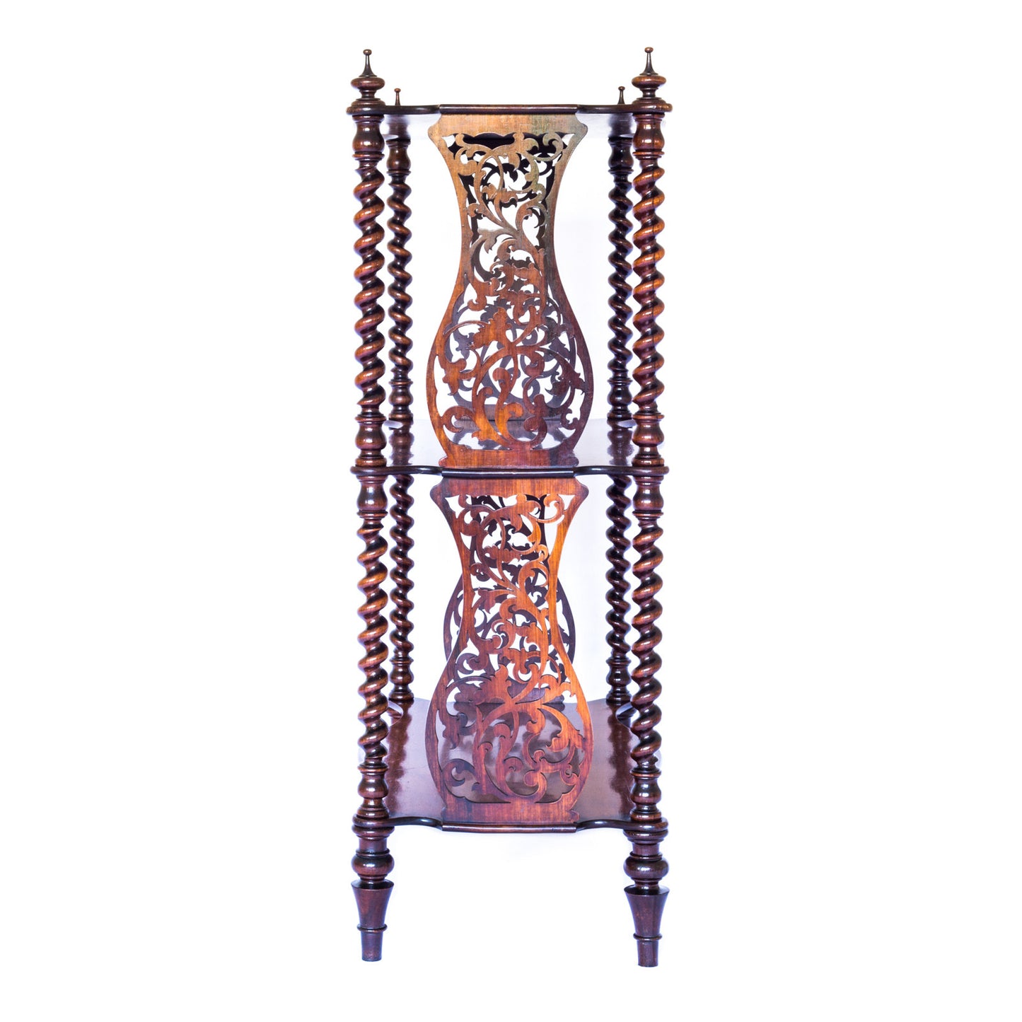 Fine Victorian Gothic Serpentine Whatnot