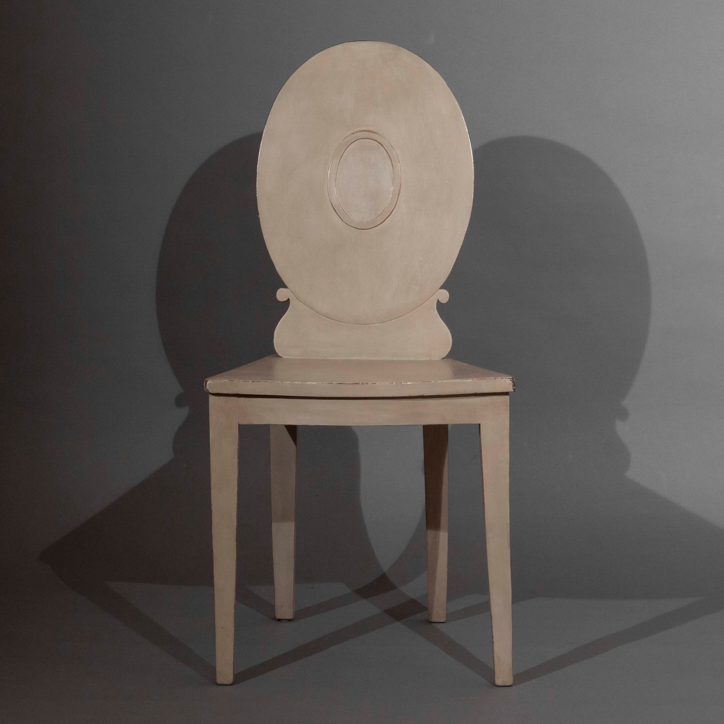 Pair of George III Painted Hall Chairs