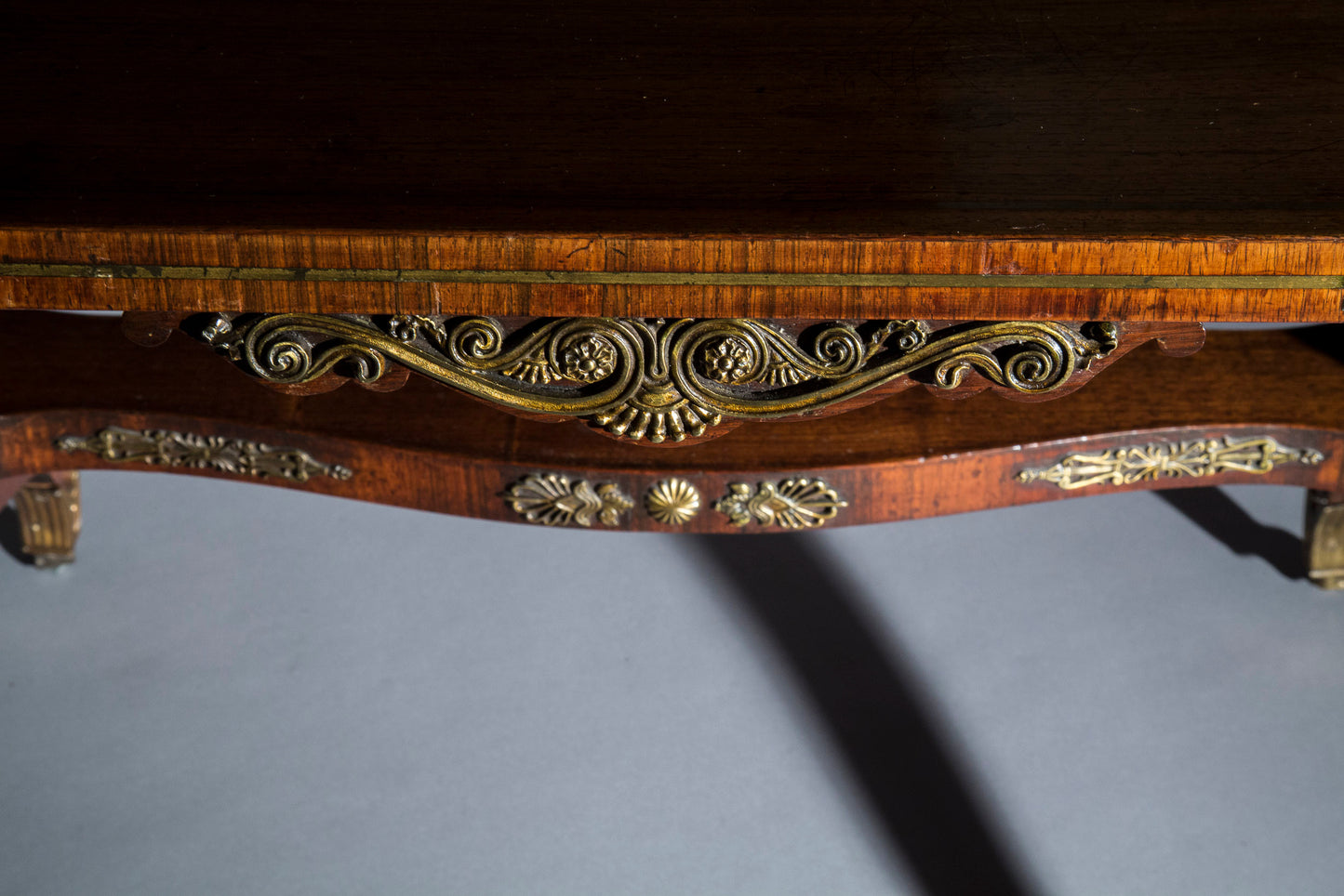 Regency Ormolu Mounted Library Table, attributed to George Oakley