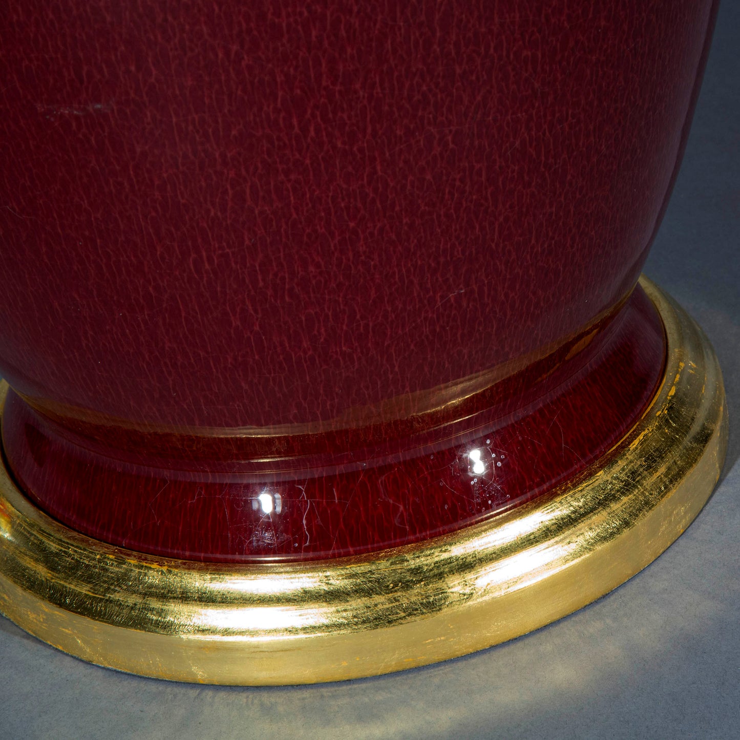 Massive Chinese Flambe Vase Table Lamp