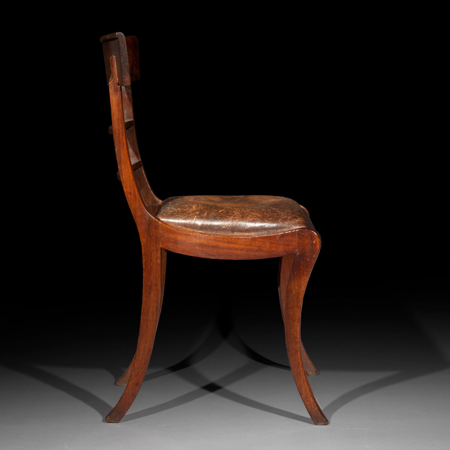 Set of Six Regency Mahogany Klismos Chairs