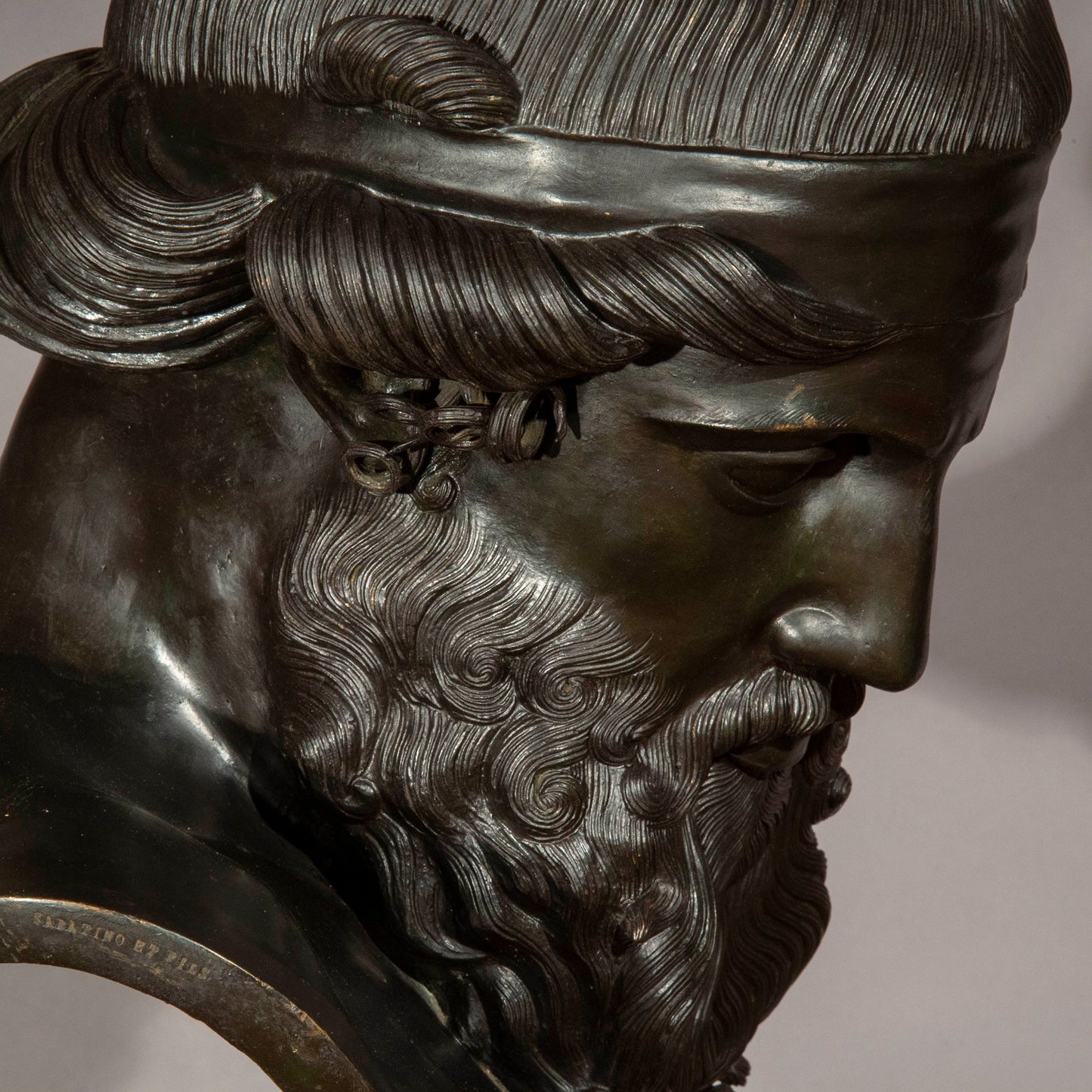 Grand Tour Bronze Bust of Dionysus of the Villa of the Papyri