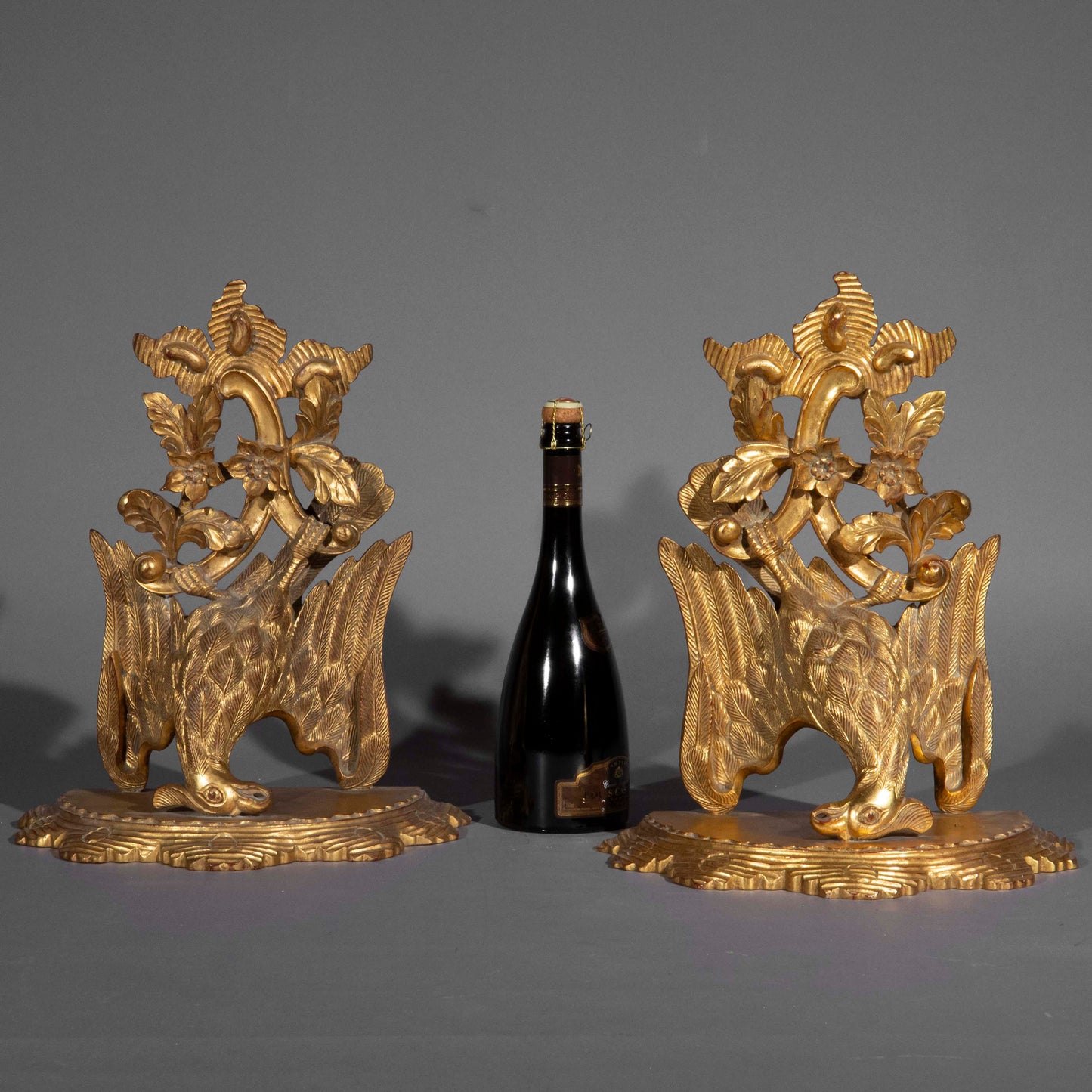 Pair of Chinoiserie Giltwood Wall Brackets