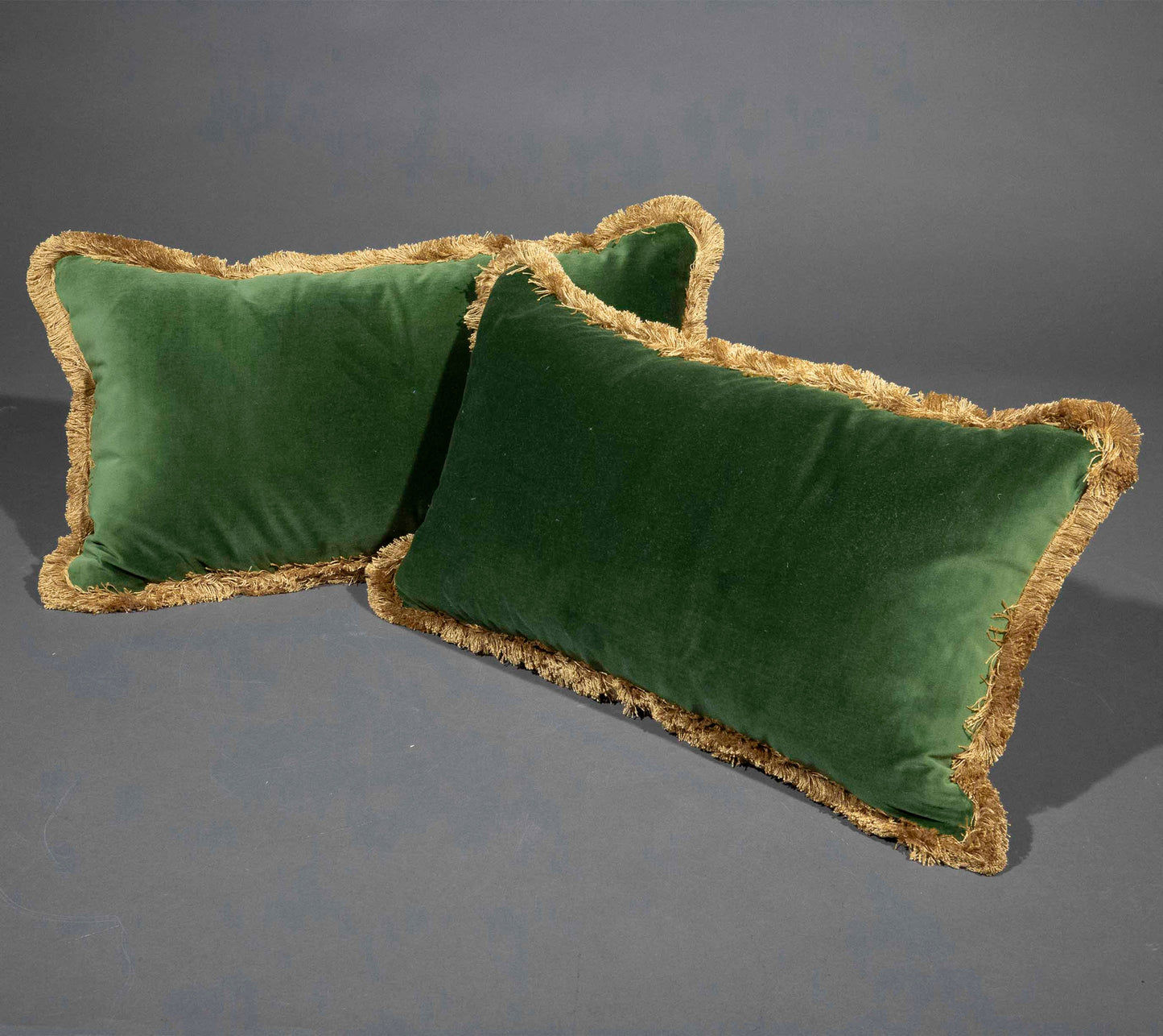 Pair of Antique Silk Brocade Cushions