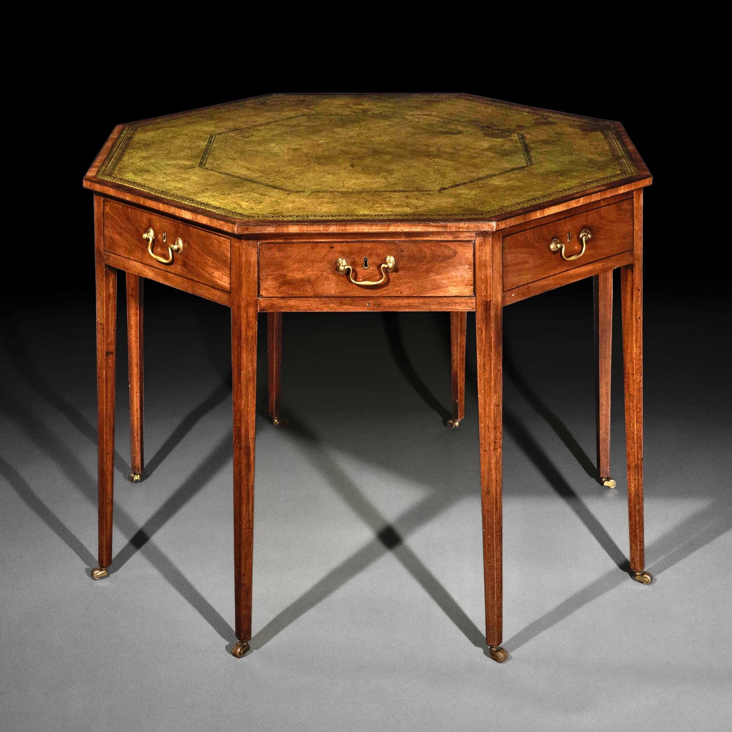 Unusual George III Octagonal Library Table