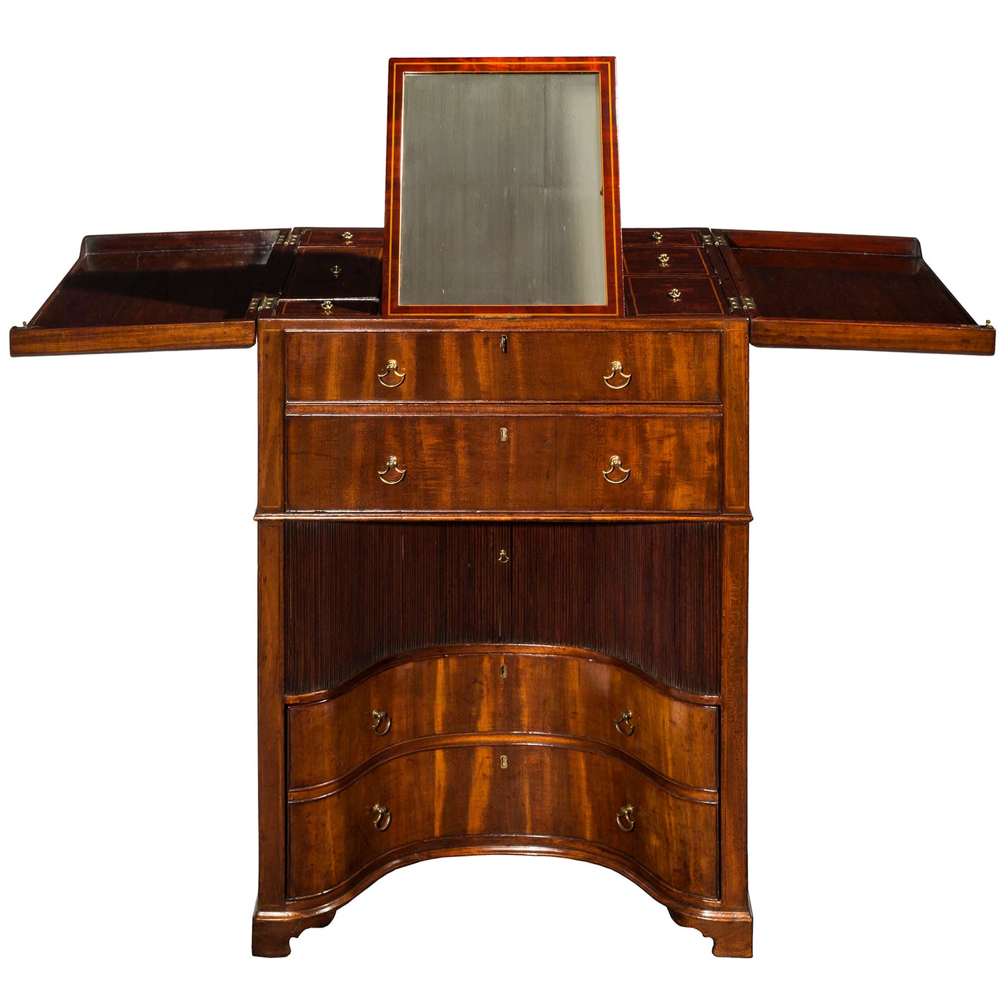 Fine George III Mahogany Kneehole Dressing Table, attributed to Gillows