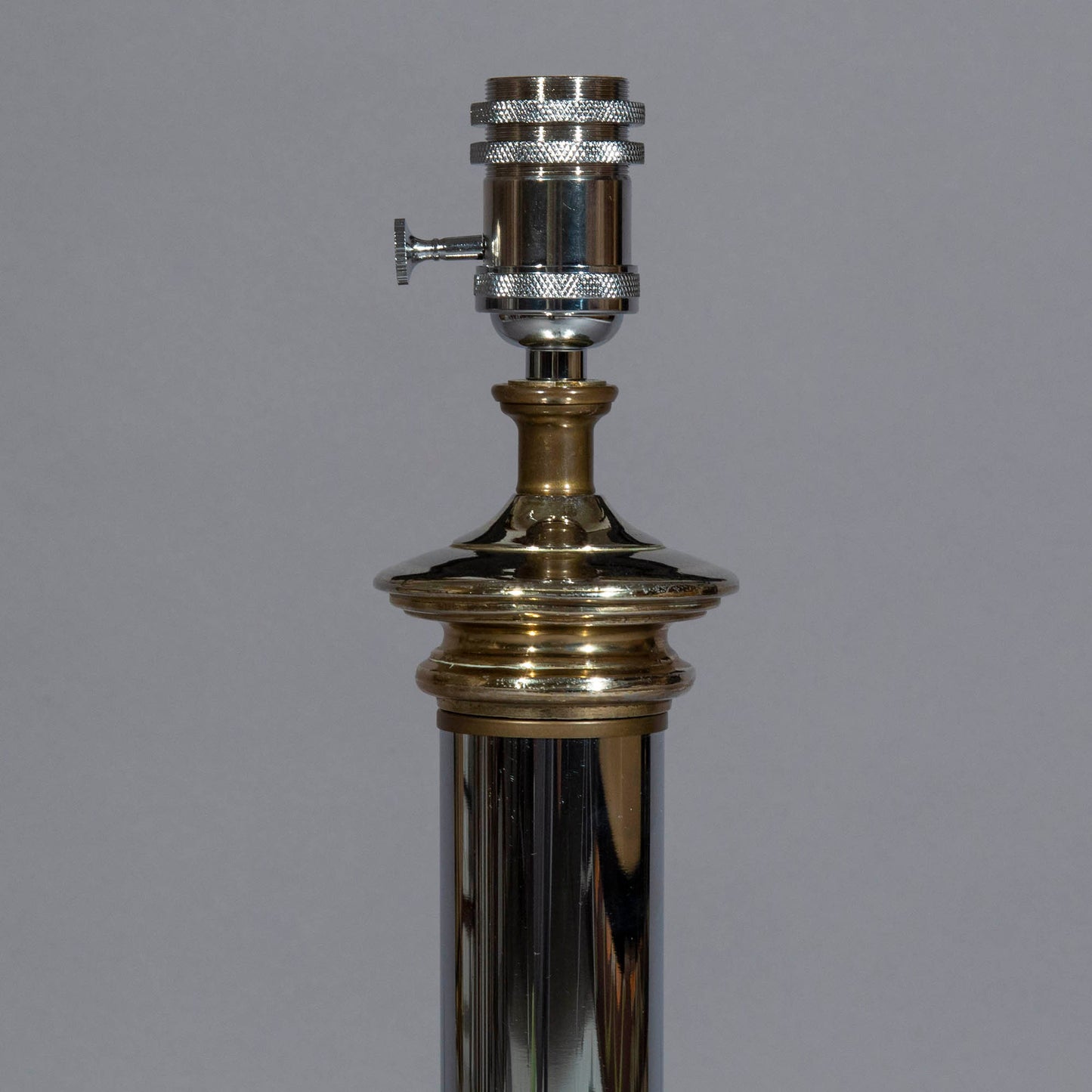 Pair of Polished Metal Table Lamps