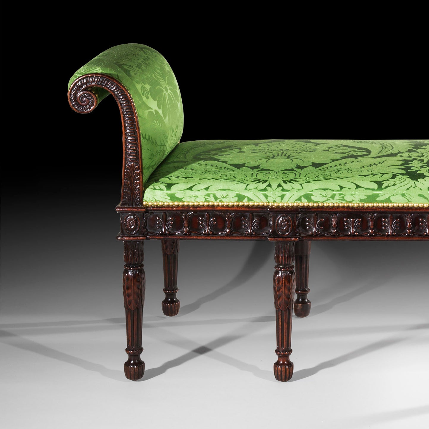 Fine Neoclassical Mahogany Stool