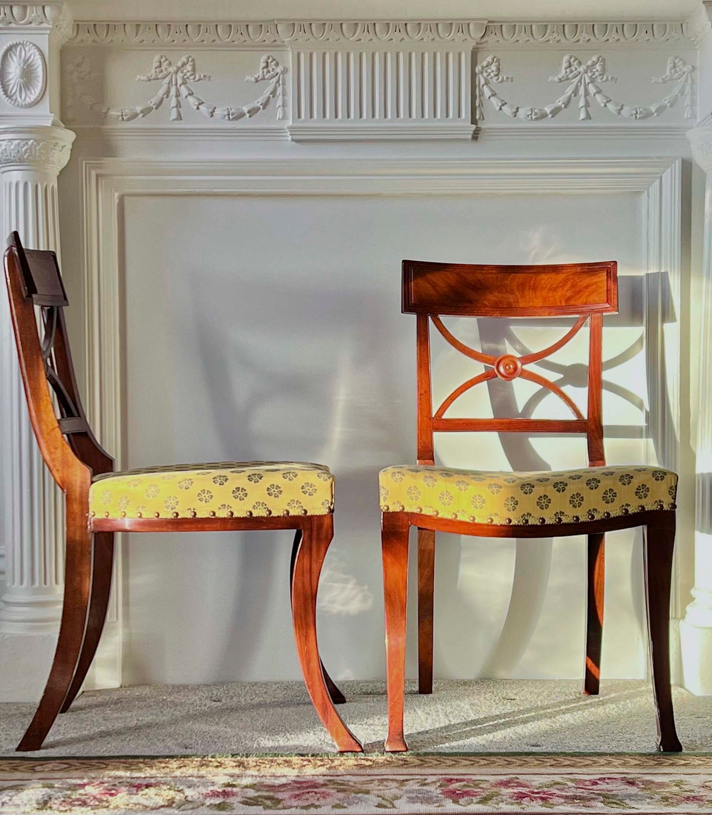 Set of Six Regency Klismos Dining Chairs, attributed to Gillows