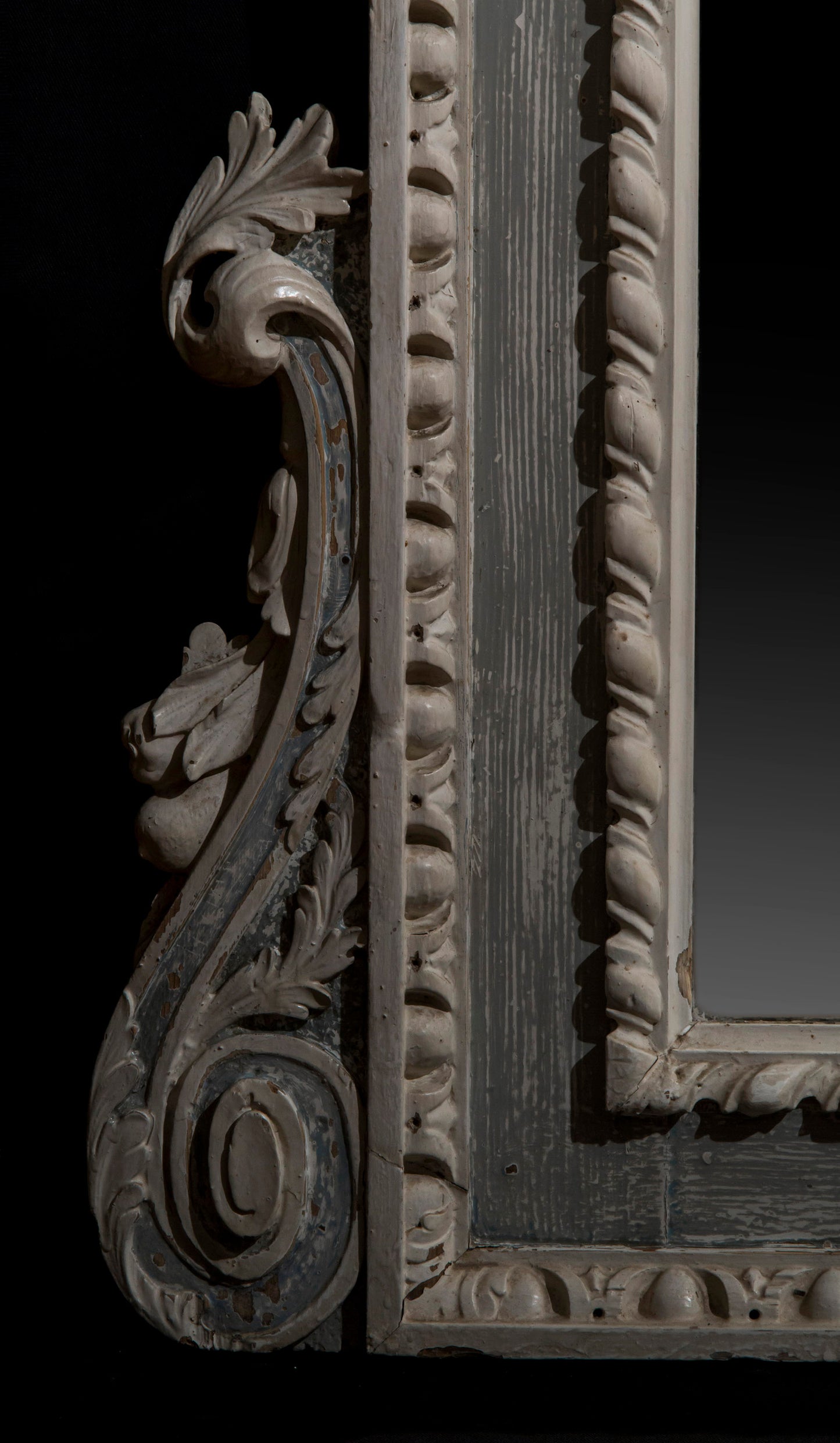 Antique Painted Palladian Overmantel Mirror