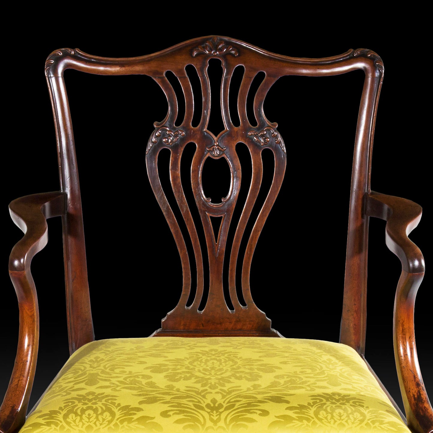 Fine George III Chippendale Mahogany Armchair