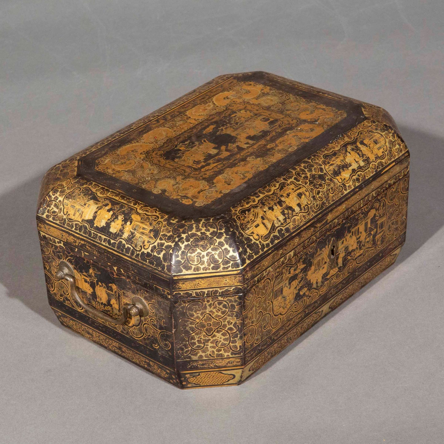 19th Century Chinese Lacquer Tea Caddy