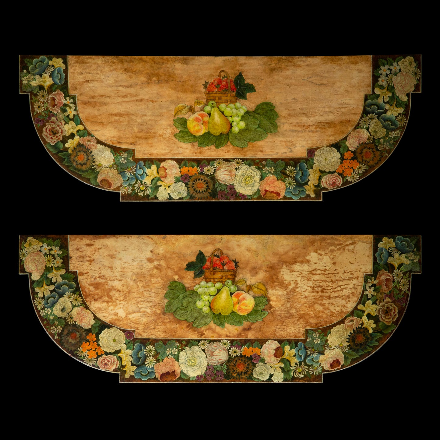 Pair of Satinwood and Painted Pier Tables