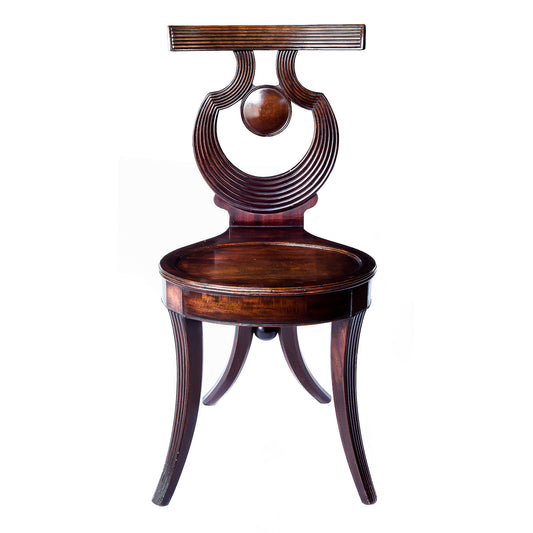 Fine George III Mahogany Hall Chair, in the Gillows Style