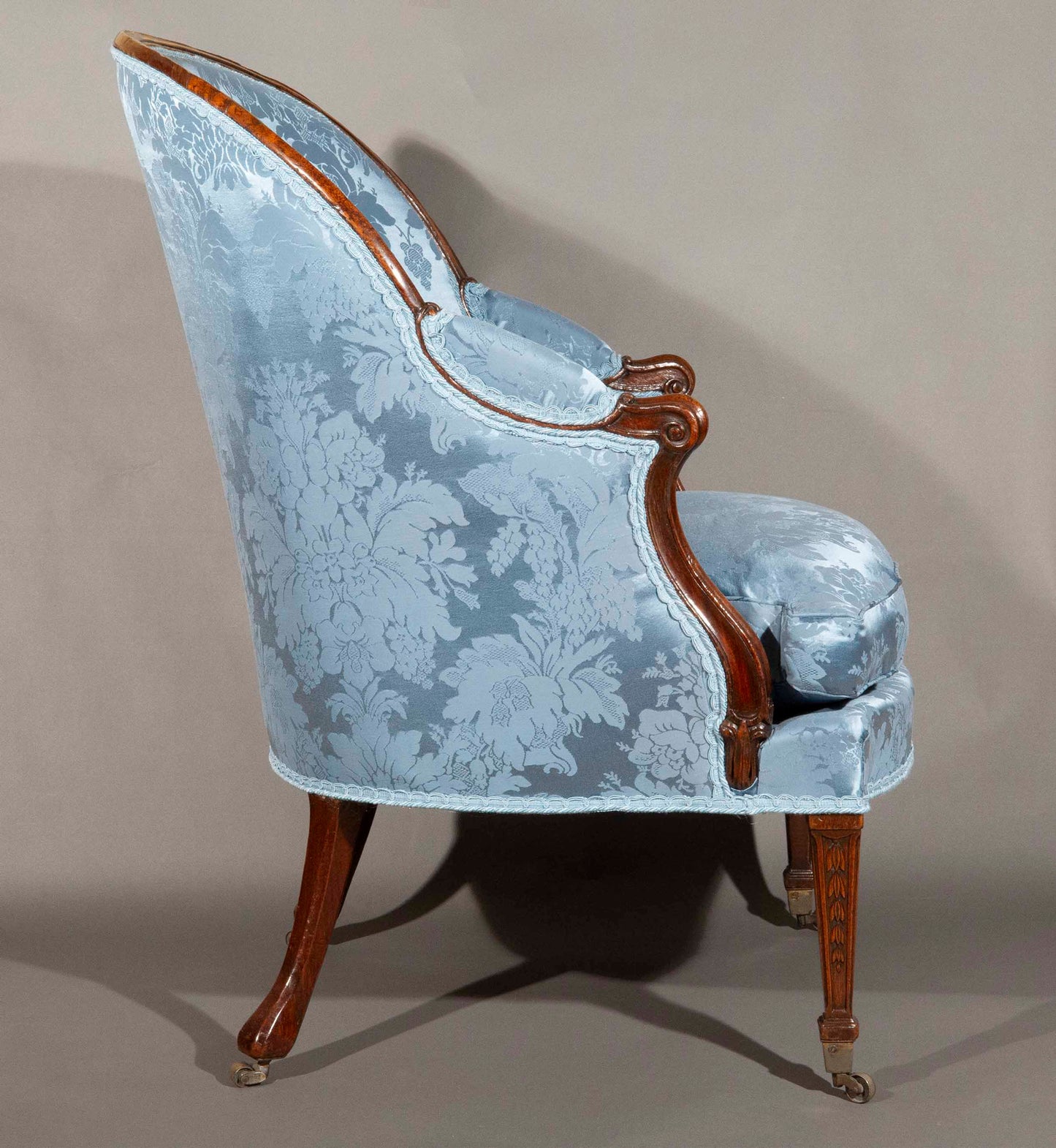 Large George III Bergere Armchair, Attributed to Thomas Chippendale