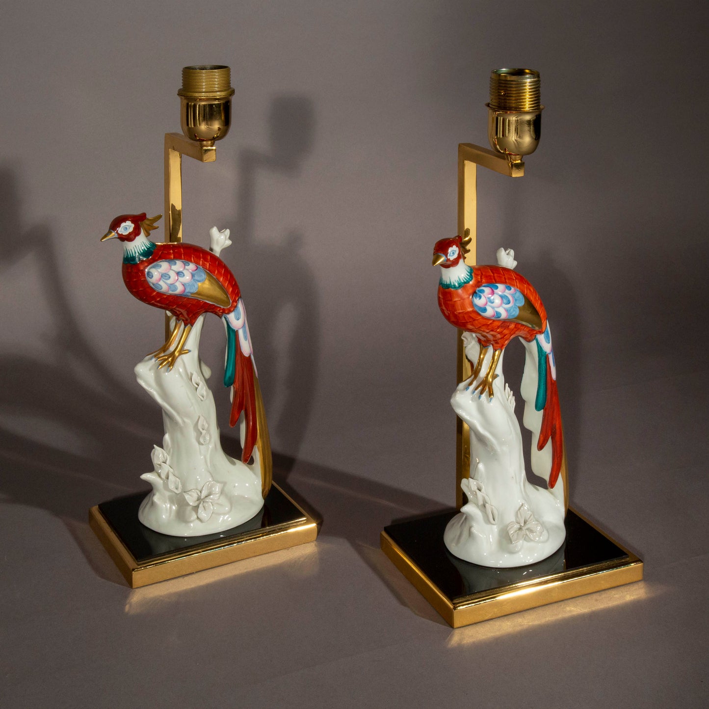 Pair of Italian Porcelain Table Lamps