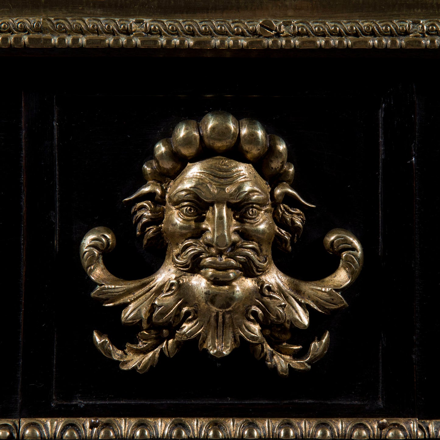 Regency Ebonised and Brass Mounted Desk, attributed to John McLean