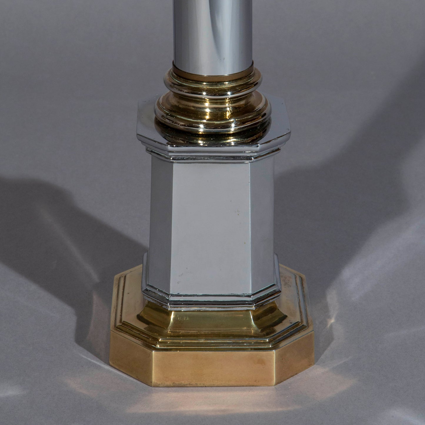 Pair of Polished Metal Table Lamps