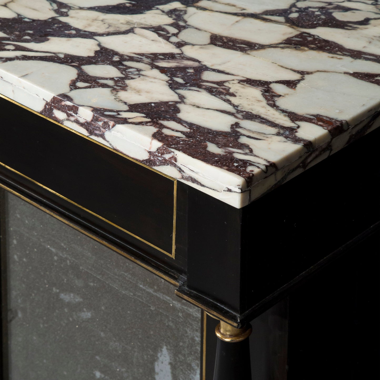 Regency Ebonised Brass-Inlaid Cabinet