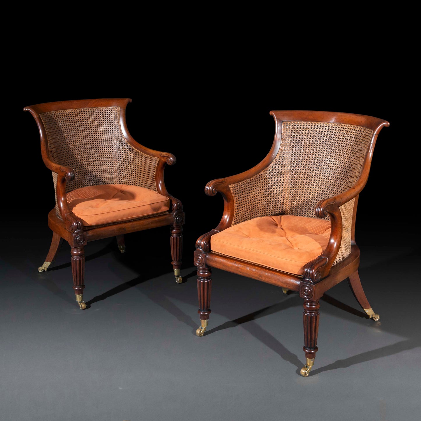 Pair of Regency Bergère Armchairs
