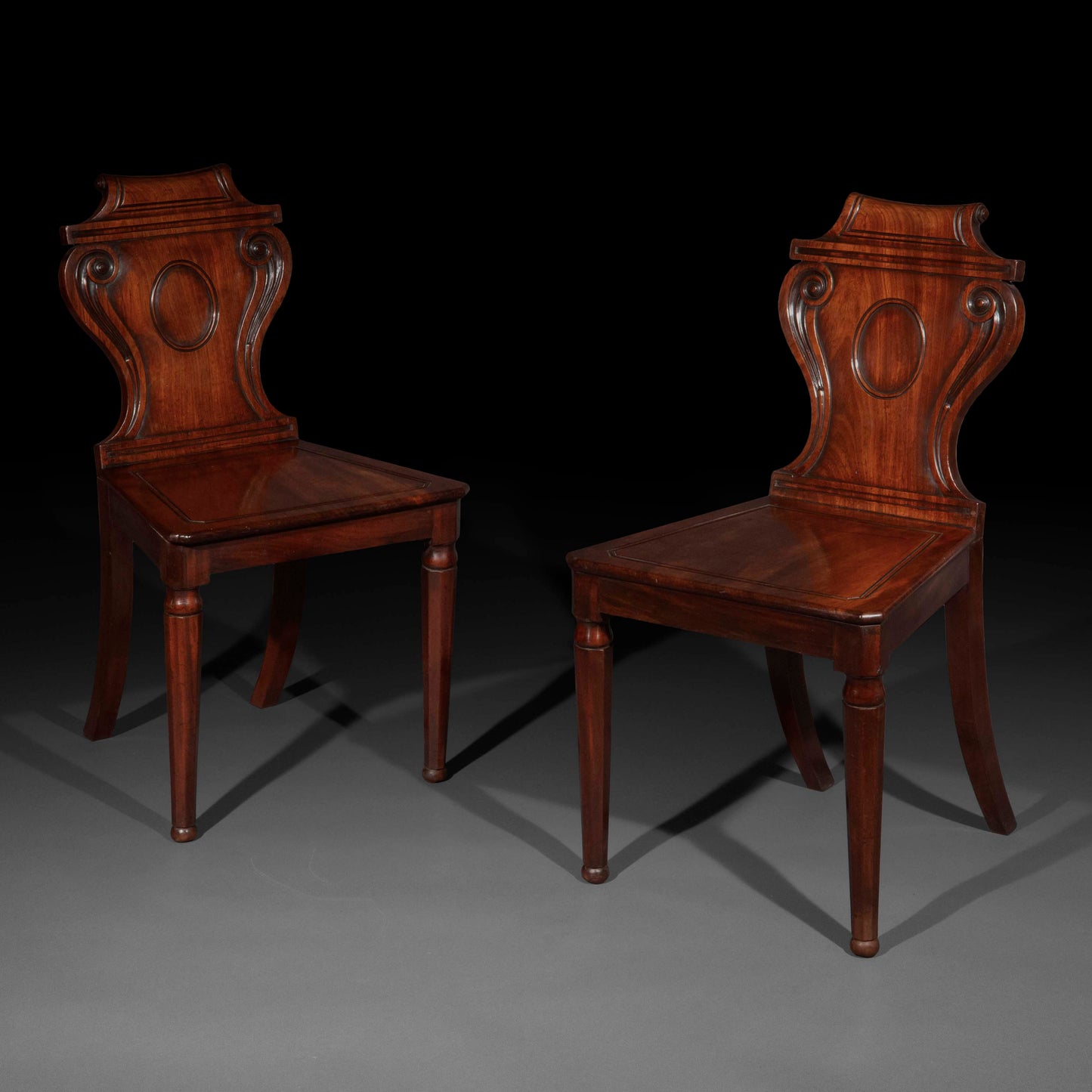 Regency Hall Chairs, attributed to Banting and France
