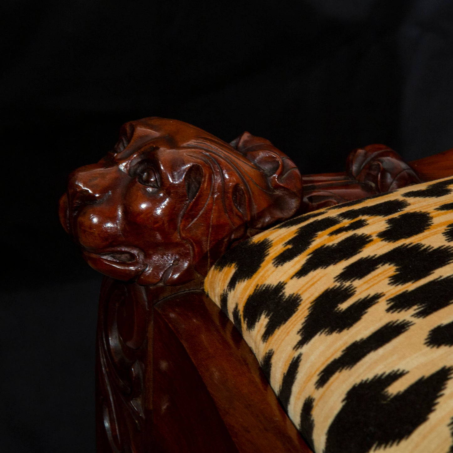 Pair of 19th Century Lions Head Chairs