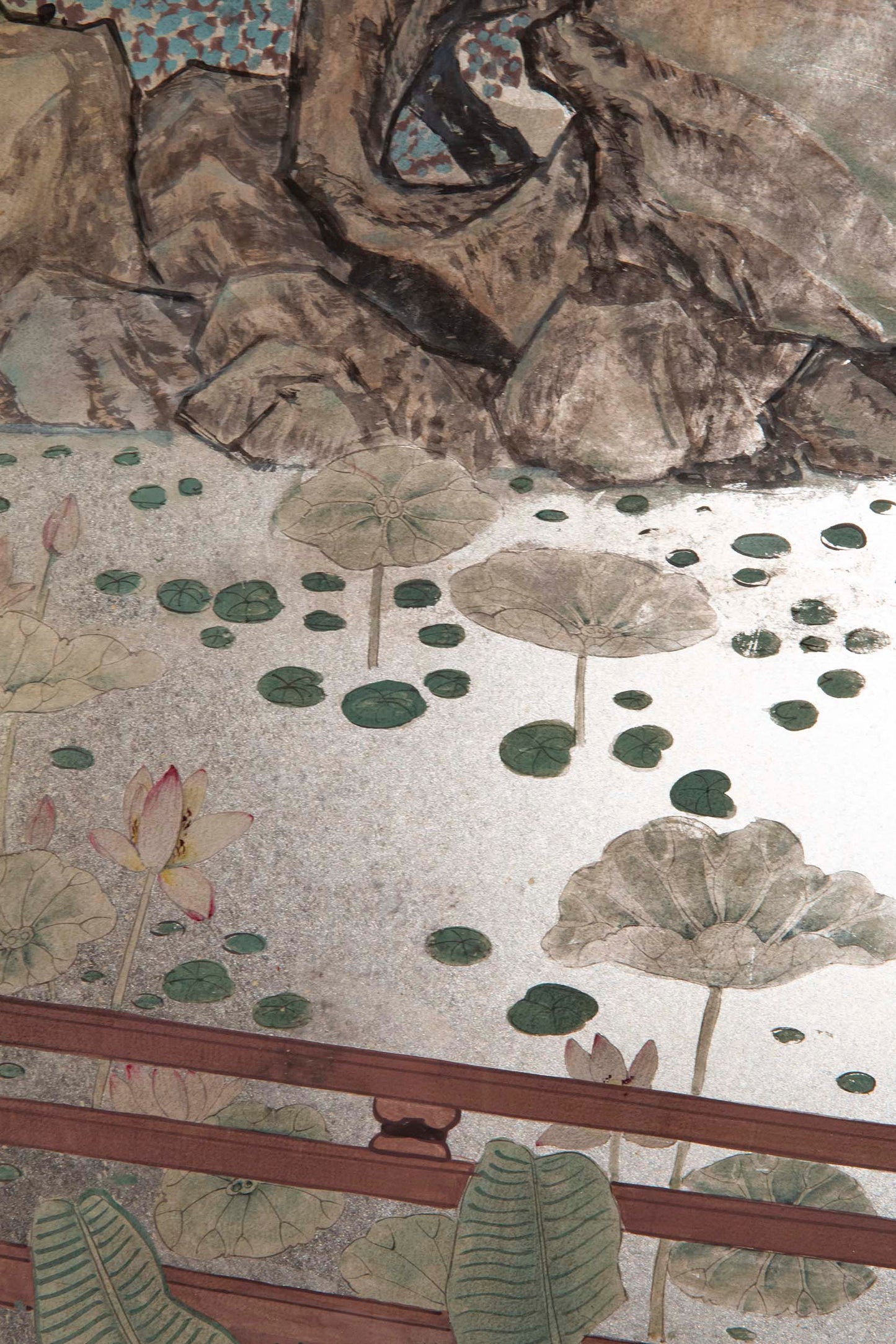 Fine Chinese Silvered and Hand-Painted 'One Hundred Boys' Screen