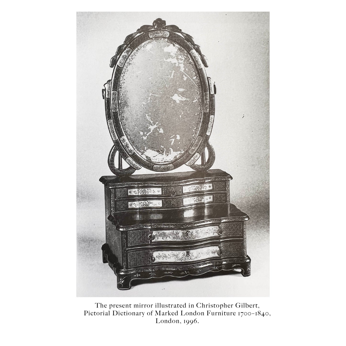 19th Century Chinese Export Lacquer Mirror