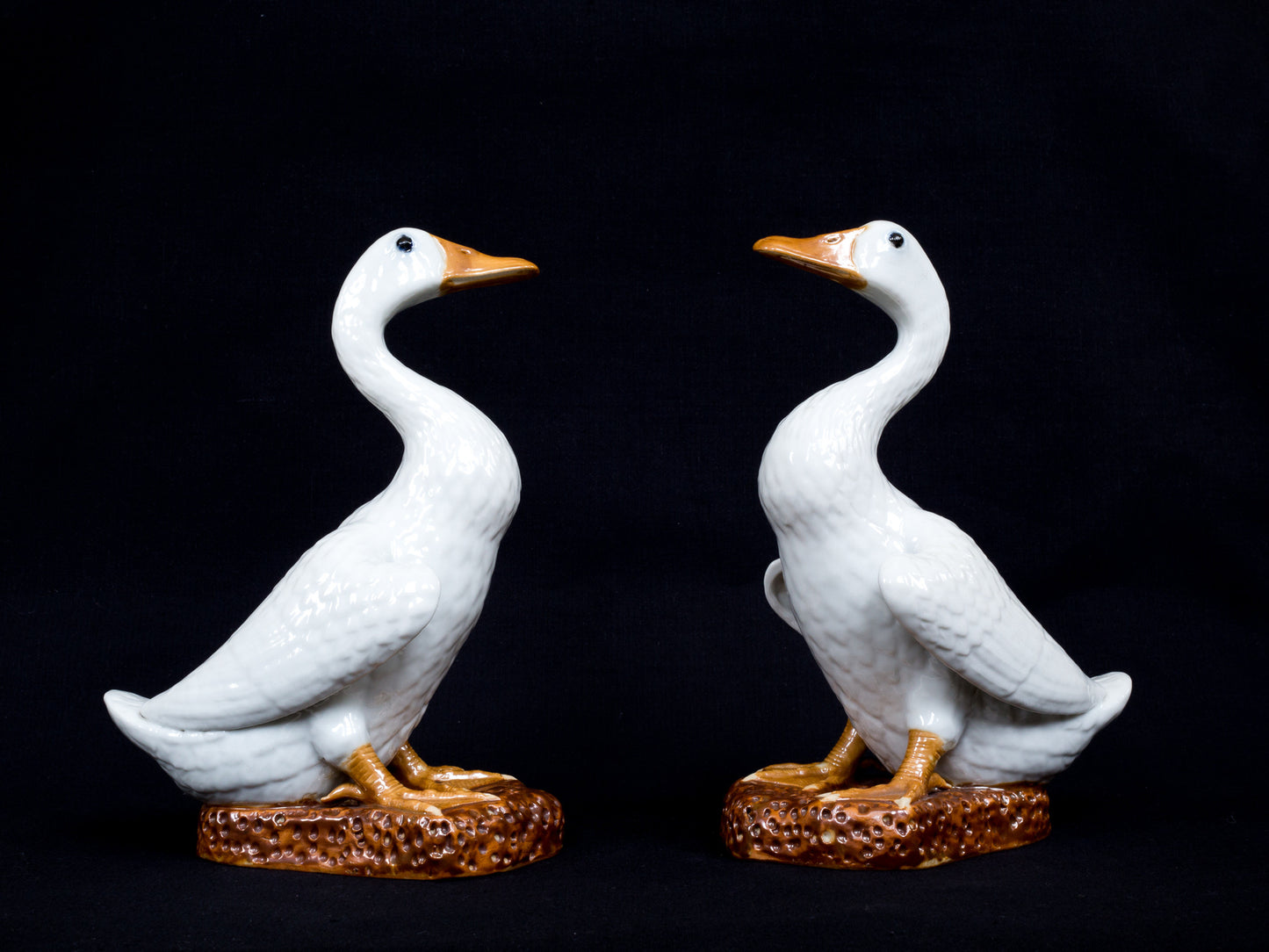 Chinese Export Porcelain Peking Ducks Figurines
