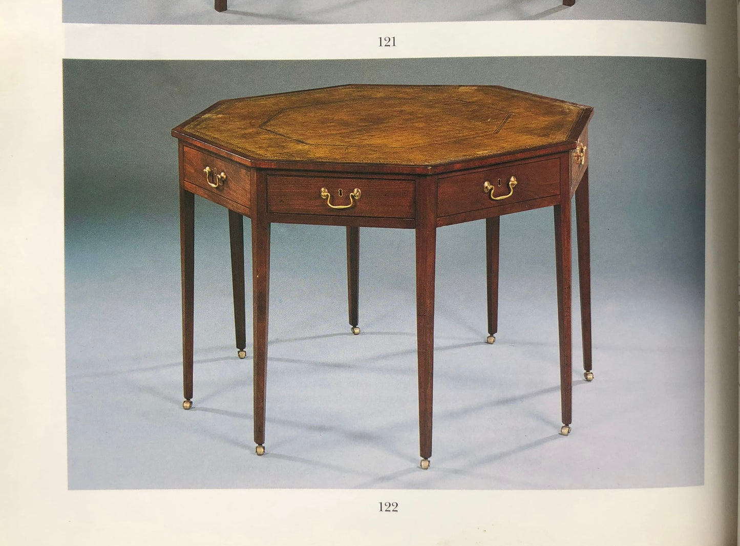 Unusual George III Octagonal Library Table